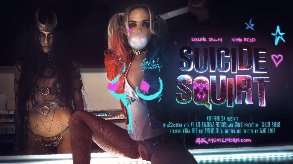 Harley Quinn and Enchantress threesome with Joker in Bar