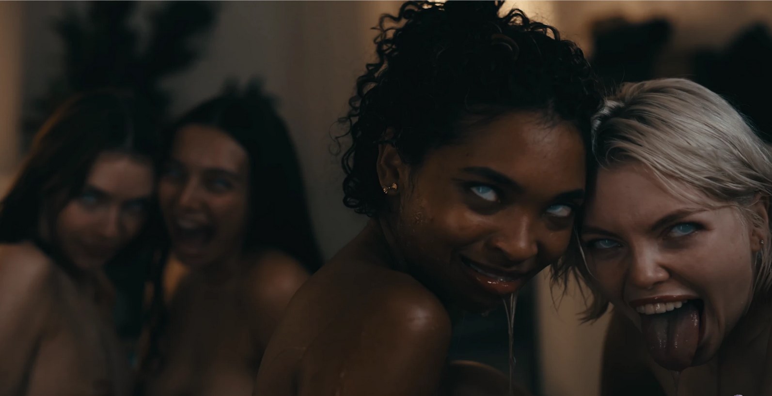 Parasitic lesbian student sex after return from  creepy house on a hill